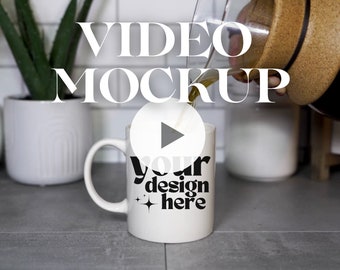 Tasse Video Mockup | Kaffeebecher Mockup | Weiße Tasse Video Mockup | 11 Oz weiße Tasse Video Mockup | Tasse Mockup | Video Mockup | Echt Becher Mockup