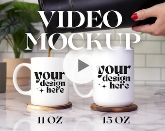 Coffee Mug Mockup | 11 Oz 15 Oz White Mug Video Mockup | White Mug Video Mockup | Mug Mockup | Video Mockup | High Quality
