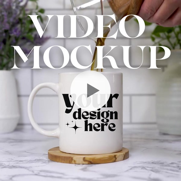 Mug Video Mockup | Mug Mockup | White Mug Video Mockup | 11 Oz White Mug Video Mockup | Coffee Mug Mockup | Video Mockup | High Quality