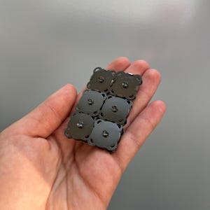 18mm Sewable Magnetic Snaps: Gold & Silver Purse Closures Gunmetal