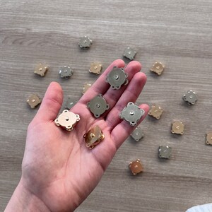 18mm Sewable Magnetic Snaps: Gold & Silver Purse Closures image 3