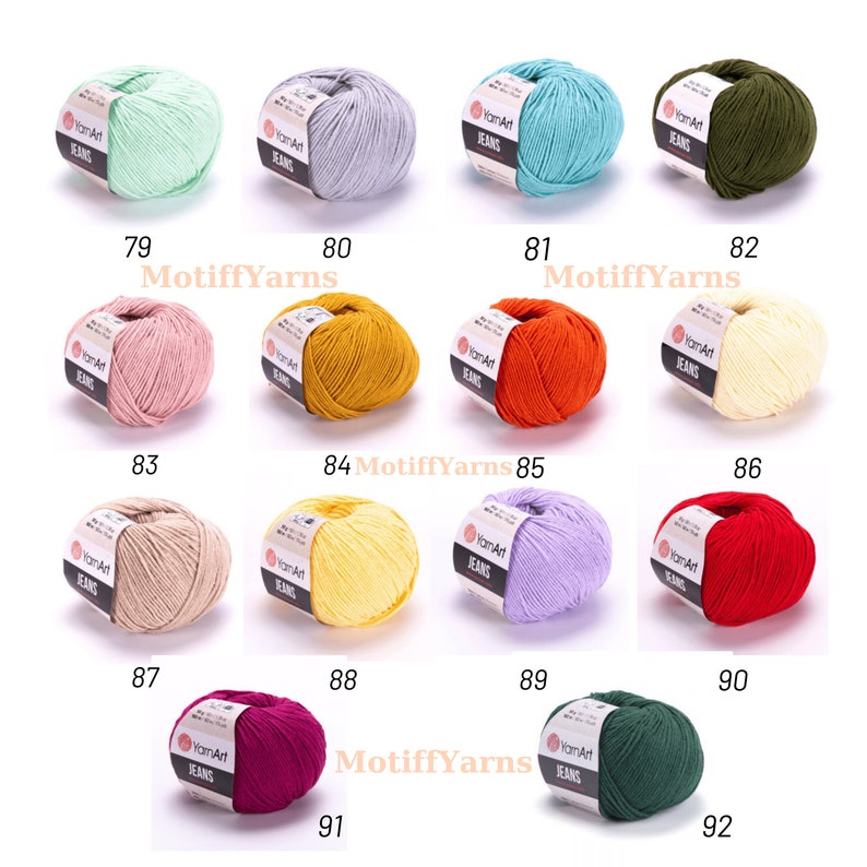 Yarnart Jeans Yarn, Soft Cotton Amigurumi Yarn, Crochet Yarn, Cotton