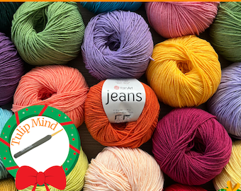 Yarnart Jeans Yarn, fil de coton doux pour amigurumi, fil au crochet, fil de coton pour bébé, fil de coton anti-boulochage, fil fin 2, fil amigurumi sport