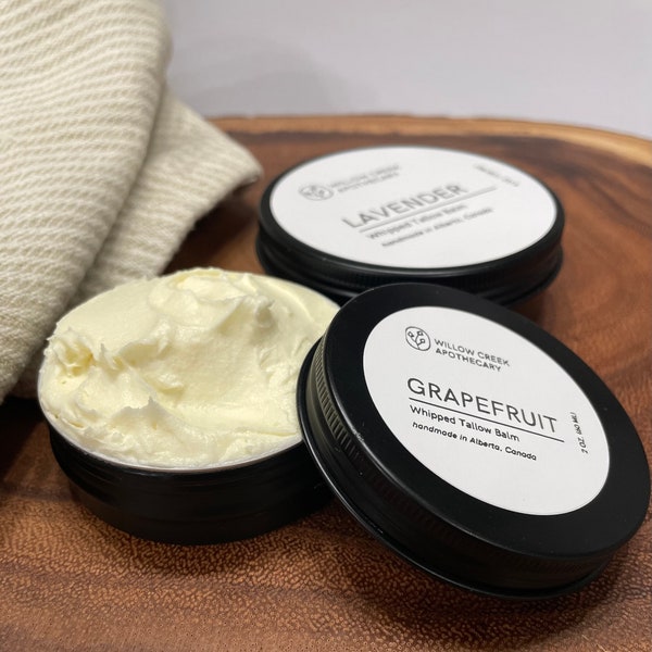 Whipped Tallow Balm, Ethically-Sourced Alberta Tallow, Pure, Natural Skincare