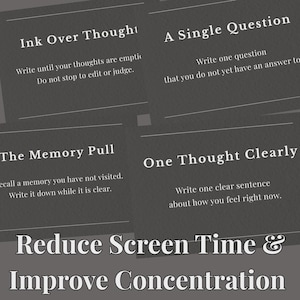 A Quiet Alternative to Scrolling, Printable Cards to Reduce Screen Time & Improve Concentration