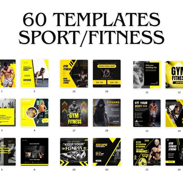 60 templates sport/fitness