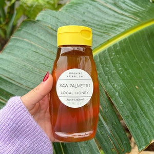 Saw Palmetto Honey: Raw Unfiltered Florida Honey (12 oz)