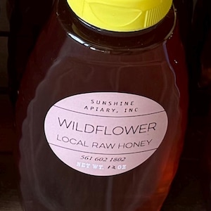 Florida Wildflower Honey: Raw Unfiltered Tea Sweetener (16 oz)