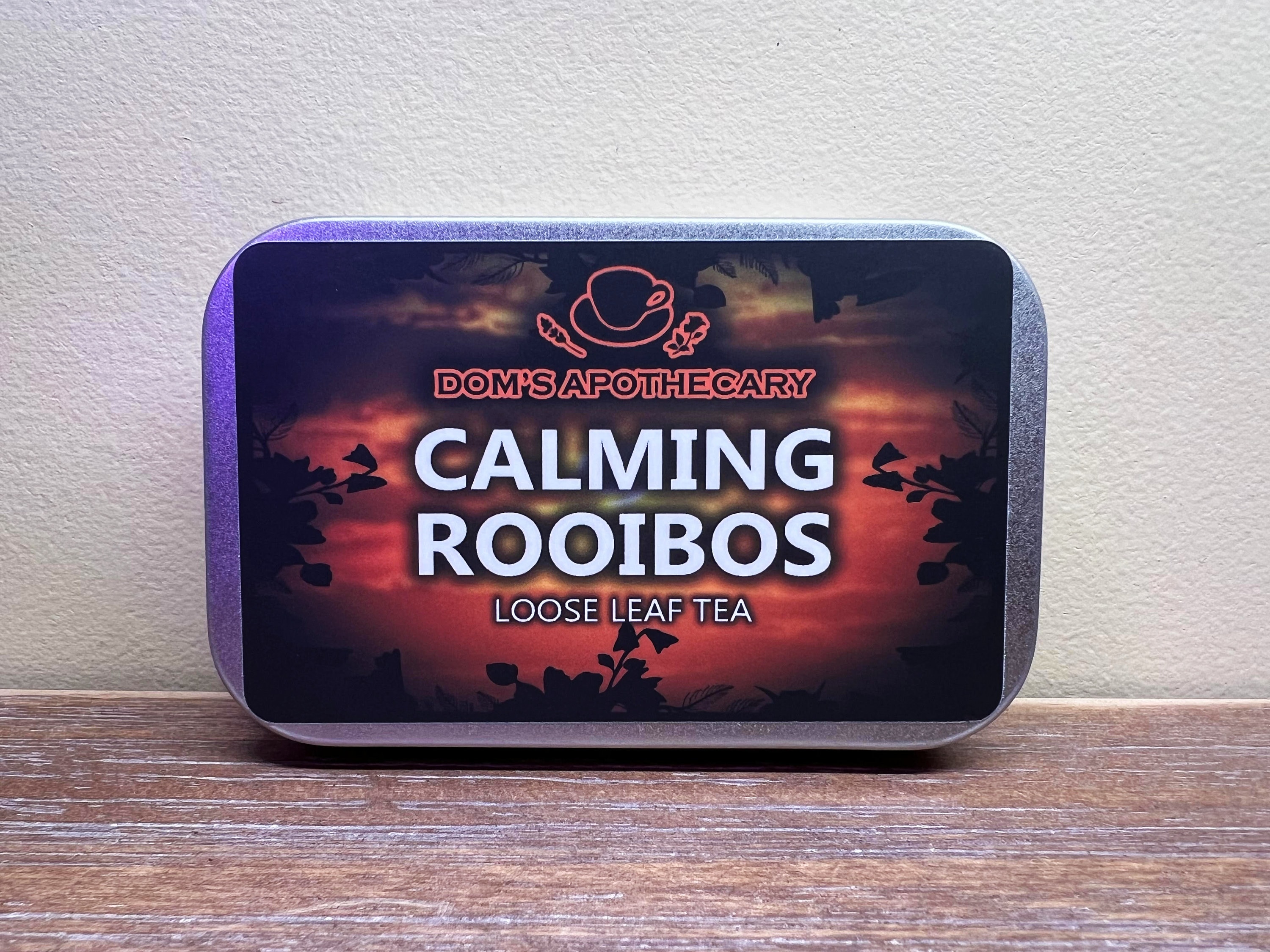 CALMING ROOIBOS Loose Leaf Herbal TEA Tin Gift for Her, Gift for Him, Calm, Relax, Anxiety