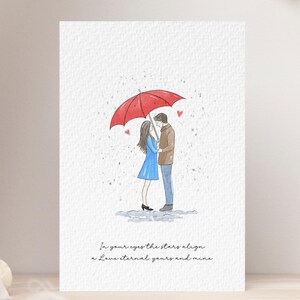 Carte de voeux dessinée à la main pour la Saint-Valentin, fiançailles, anniversaire, mariage, célébration de l'amour, tu me manques, fait maison, fait main, aquarelle