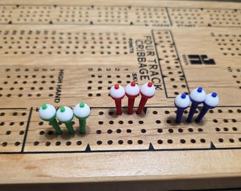 Galleggiante per pesci e picchetti per cribbage con canna da pesca