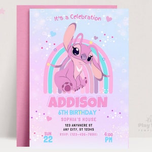 Convite editável do aniversário do ponto | Modelo de convite de aniversário de ponto | cartão de aniversário convida | Convite de costura | Festa infantil