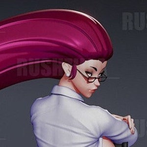 Jessie Anime Fan Art 3D Print Resin Statue Rushzilla Garage Kit or