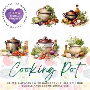 Olla de Cocina, Uso Comercial, Descarga Digital JPG