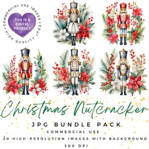 Quebra-nozes Clipart | Natal Clip Art | Natal Quebra-nozes | JPGs de alta qualidade | Scrapbooking | Cascanueces | Junk Journal