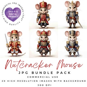 Mouse Natal Quebra-Nozes Clipart | Natal Clipart | Natal Quebra-Nozes | JPGs de Alta Qualidade | Diário de Lixo | Scrapbooking | Artesanato em Papel