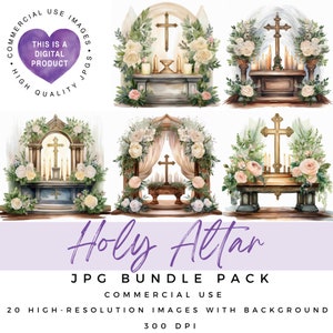Clipart Saint-autel | Clipart religieux | JPG de haute qualité | Clipart mariage | Journal indésirable | Fabrication de cartes | Scrapbooking | Créations en papier