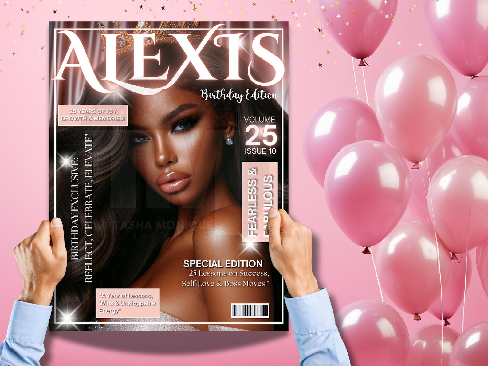 Magazine Card Editable Birthday Magazine Cover Template: Digital Keepsake (canva) - Etsy