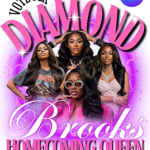 Editable Homecoming Queen T-Shirt Template | DIY School Spirit Shirt Design | Canva Editable File