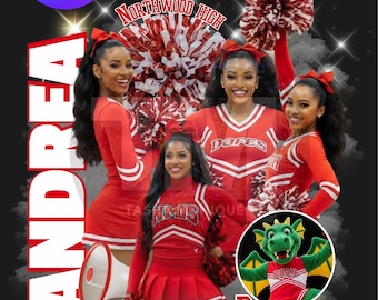 Editable Cheerleading Template: Senior Night, Pep Rally, Team Spirit Design (Canva Template)