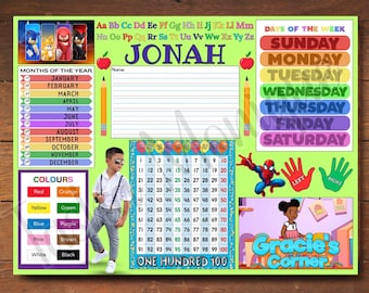 Editable Educational Learning Mat - 24x18 | Editable PDF for Kids | Instant Download