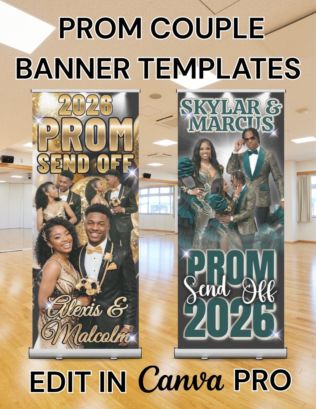 Prom Banner Templates: Editable Event Sign (canva Digital Download - Etsy