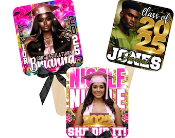 Customizable Graduation Fan Template: DIY Ceremony Favor (Canva Editable)
