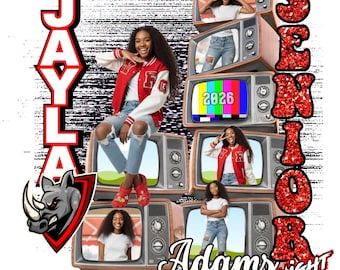 Editable Senior Night T-Shirt Canva Template (Digital Download)