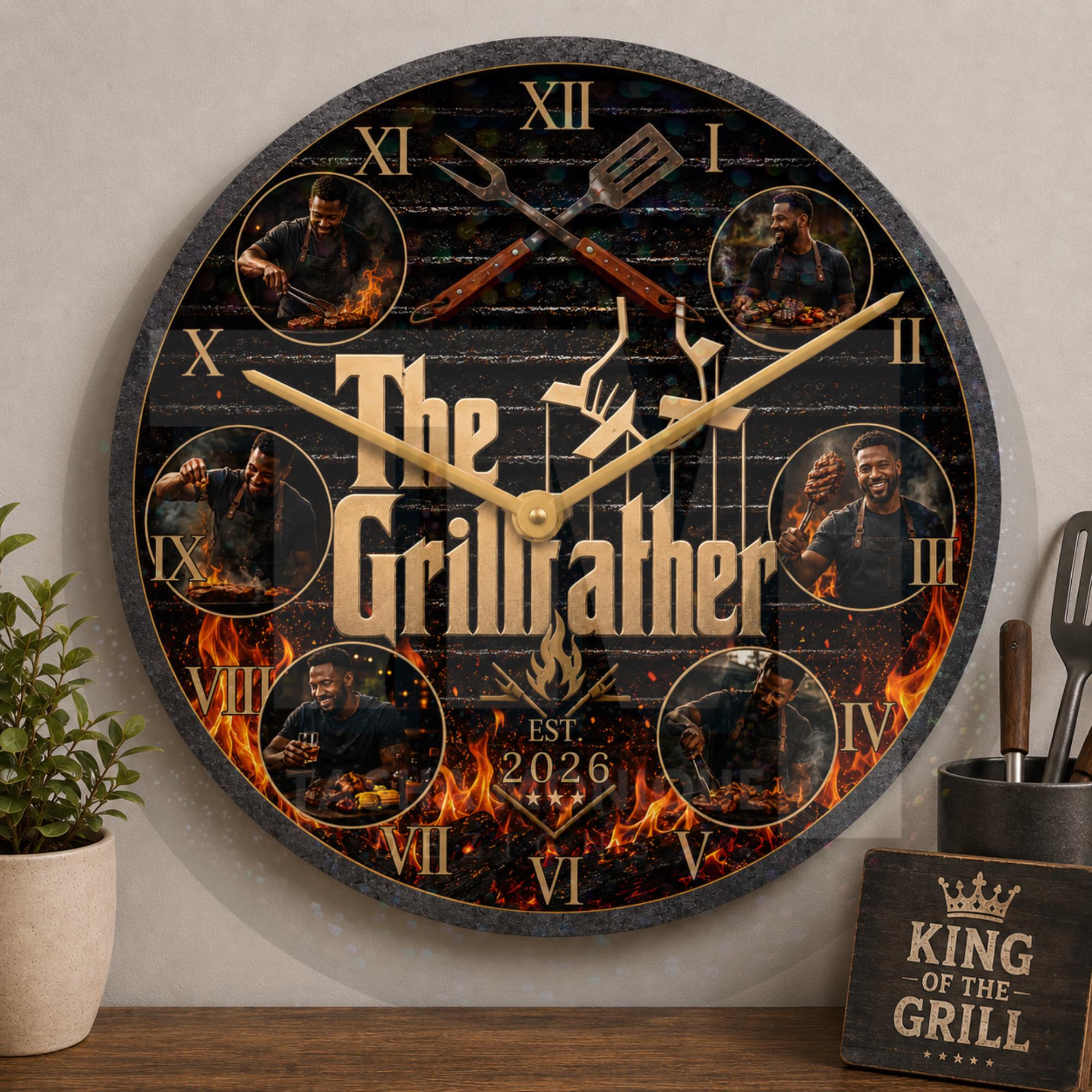 Personalized Father’s Day Wall Clock Bundle | 12x12 Editable Canva ...