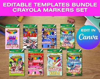Vorlage für Schulanfangs-Marker – In Canva bearbeitbar – Sofort-Download