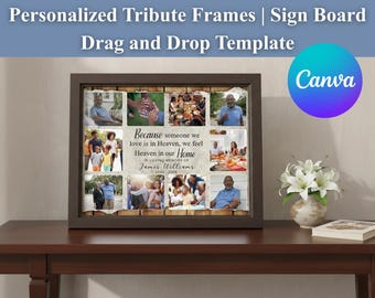 Editable Tribute Frames | Sign Board | Drag and Drop Template (Canva Digital Download)