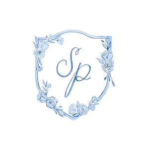 Custom Watercolor Wedding Monogram | Personalized Monogram | Custom Wedding Decor | Elegant Watercolor Crest | Digital Download