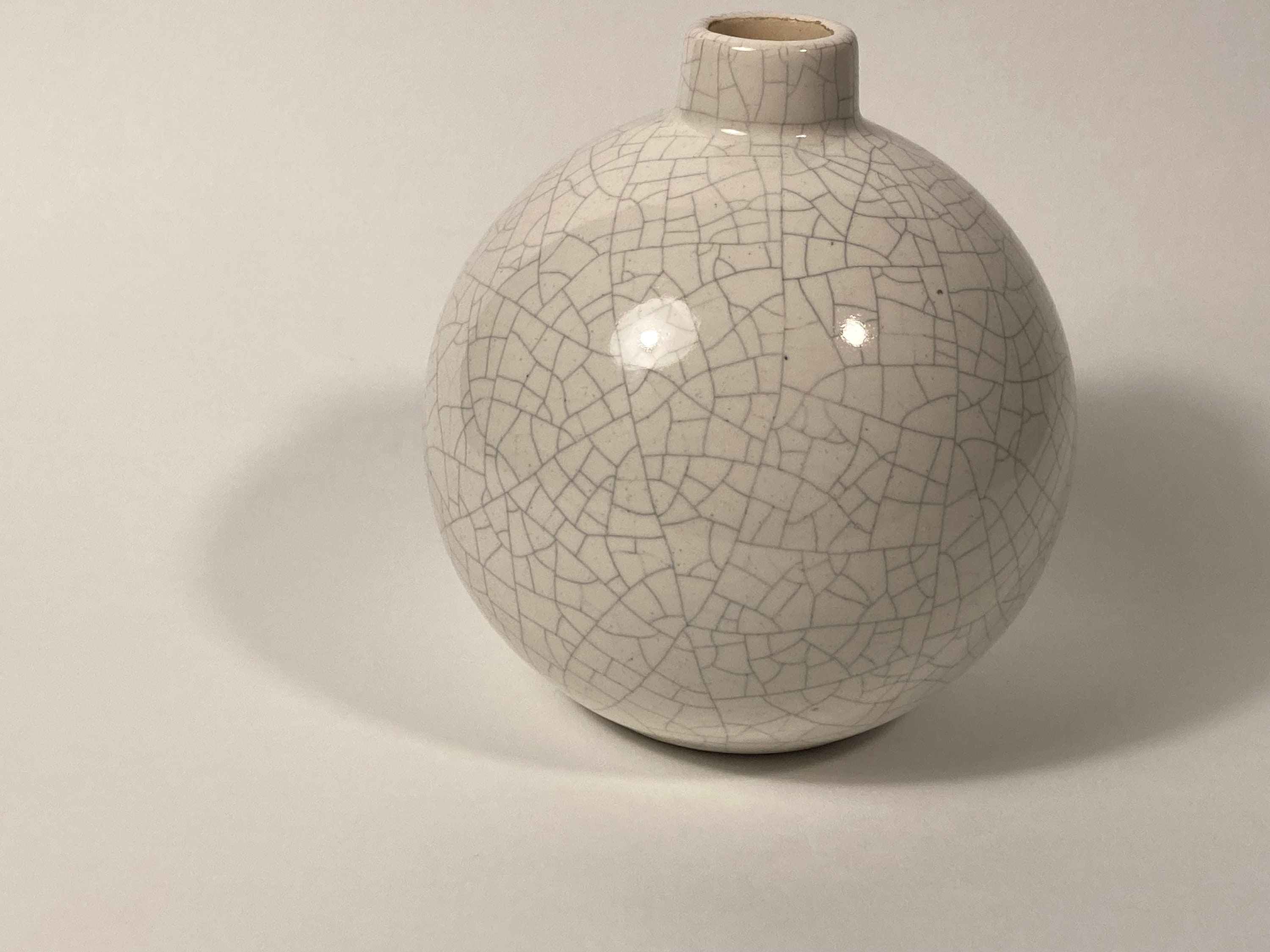 Vase Boule En Céramique – Longwy – Moderniste – Multicolore – Abstait