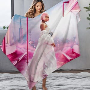 Manta Nicki Minaj • Manta de lã Sherpa Pink Friday 2 para Barbz