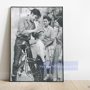Vintage Photo Print of Elvis Presley Signing Autographs on a Boy’s Head – Quirky Rock ‘n’ Roll Wall Art