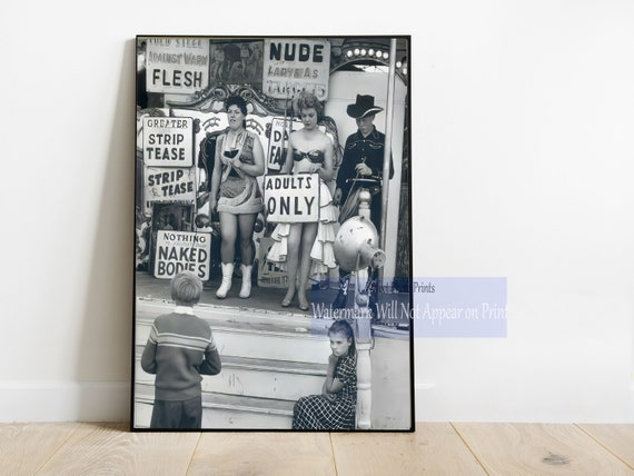 Vintage Circus Carnival Side Show Peep Show Photo Print