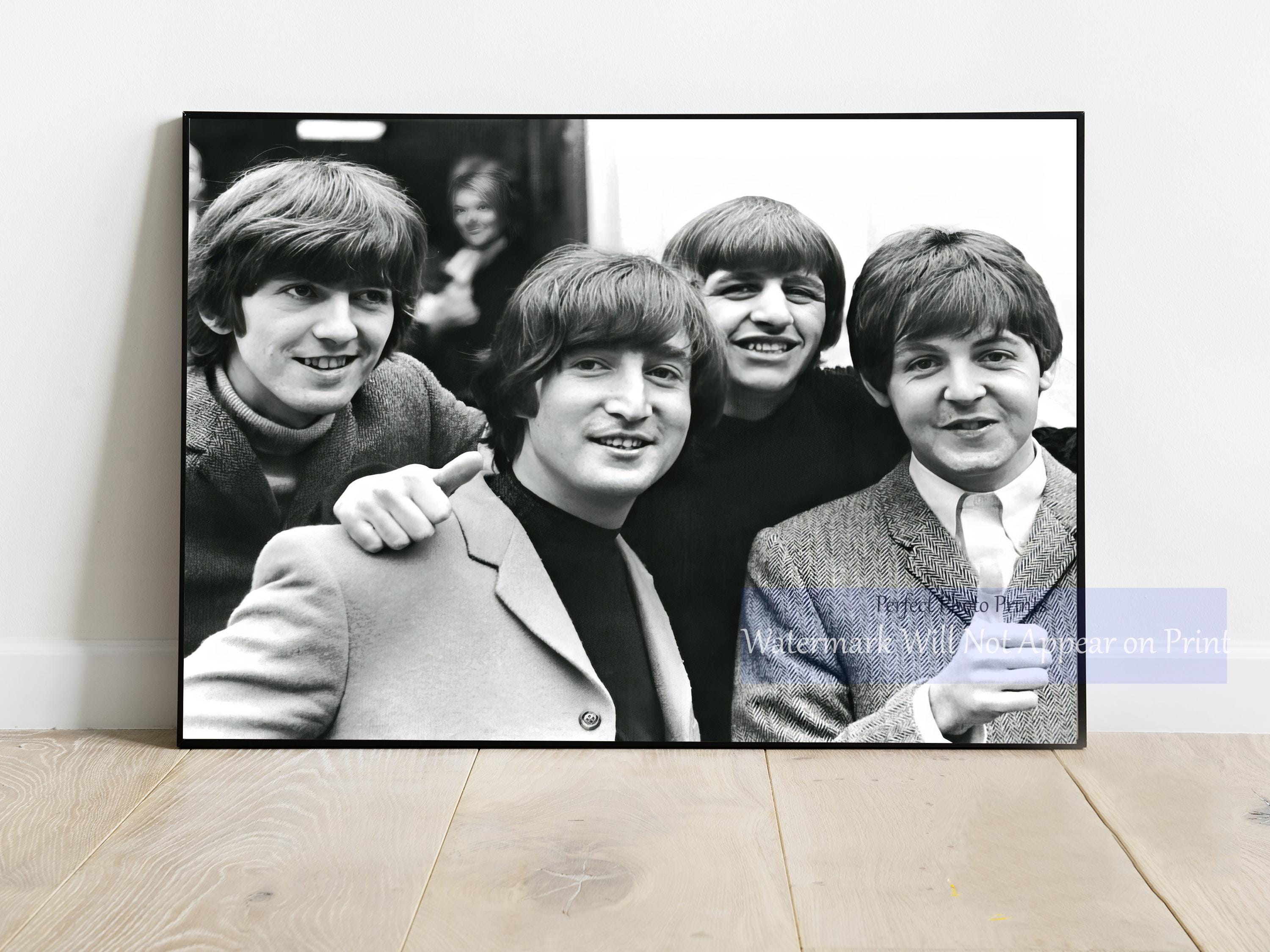 The Beatles 1960s Black and White Photo Print | Vintage Rock