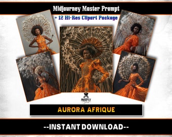 Aurora Afrique Midjourney Prompts AI Art | Midjourney Prompt | Midjourney AI Art, Learn Midjourney | Digital Art, AI Generate, Art Print