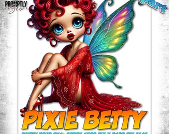 Pixie Betty Clipart Bundle - 34 Magical PNGs for Fantasy and Fairy-Themed Designs