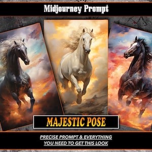 Majestic Pose Midjourney Prompts, AI Art, Midjourney Prompt, Midjourney AI Art, Learn Midjourney, Digital Art, AI Generate, Art Print