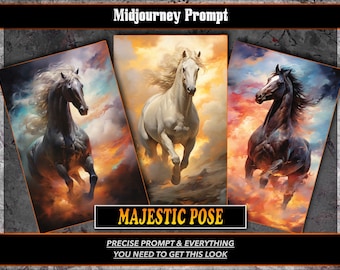 Majestic Pose Midjourney Prompts, AI Art, Midjourney Prompt, Midjourney AI Art, Learn Midjourney, Digital Art, AI Generate, Art Print
