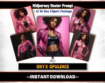 Onyx Opulence Midjourney Prompts AI Art | Midjourney Prompt | Midjourney AI Art, Learn Midjourney | Digital Art, AI Generate, Art Print