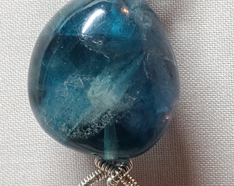 Blue- green Fluorite pendant