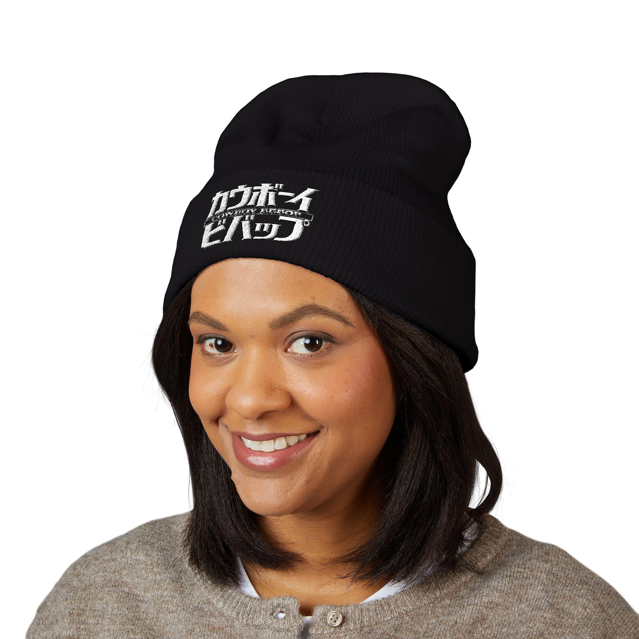 Cowboy Bebop Anime Embroidered Beanie | Cuffed Knit Hat, Cartoon