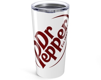 Dr Pepper Vintage Cola Logo Tumbler 20oz | Retro Soda Can Design