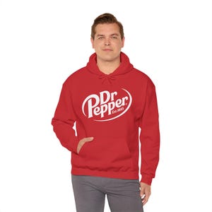 Dr Pepper Vintage Soda Logo Hoodie | Black Pullover Sweatshirt