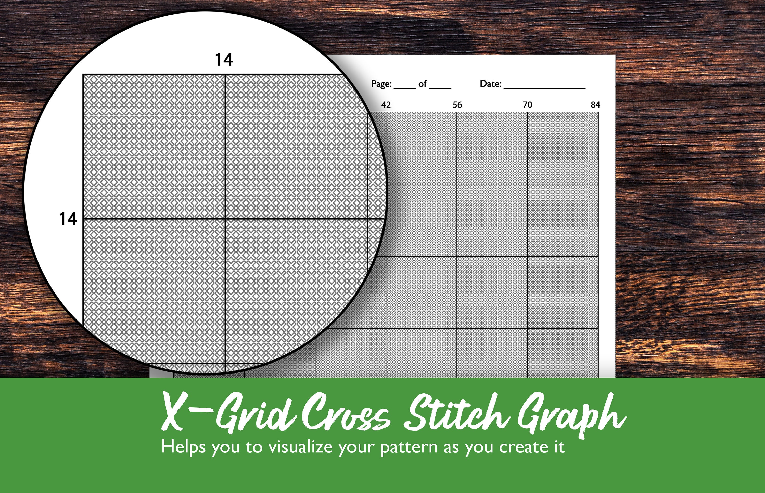 Premium 14 Count Cross Stitch Grid Graph Paper Printable PDF Craft Your