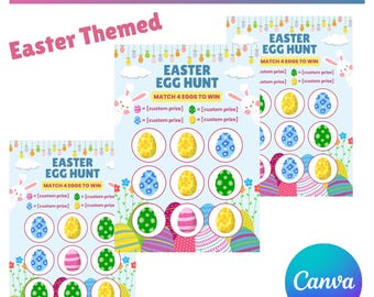 Easter Egg Hunt Scratch-Off Cards: DIY Canva Template (Printable)