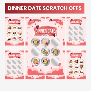 à gratter date du dîner de Zazzle.be Liste d'envies Vous avez des idées ? Jeu Rendez-vous nocturne imprimable | Surprise amusante pour les couples | Imprimez, découpez et ajoutez des autocollants à gratter