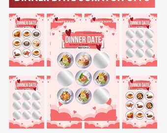 Dinner Date Scratch-Off Card: Fun Surprise for Couples (Printable PDF)